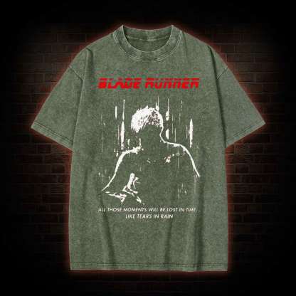 Retro All Those Moments Will be Lost in Time Washed T-shirt