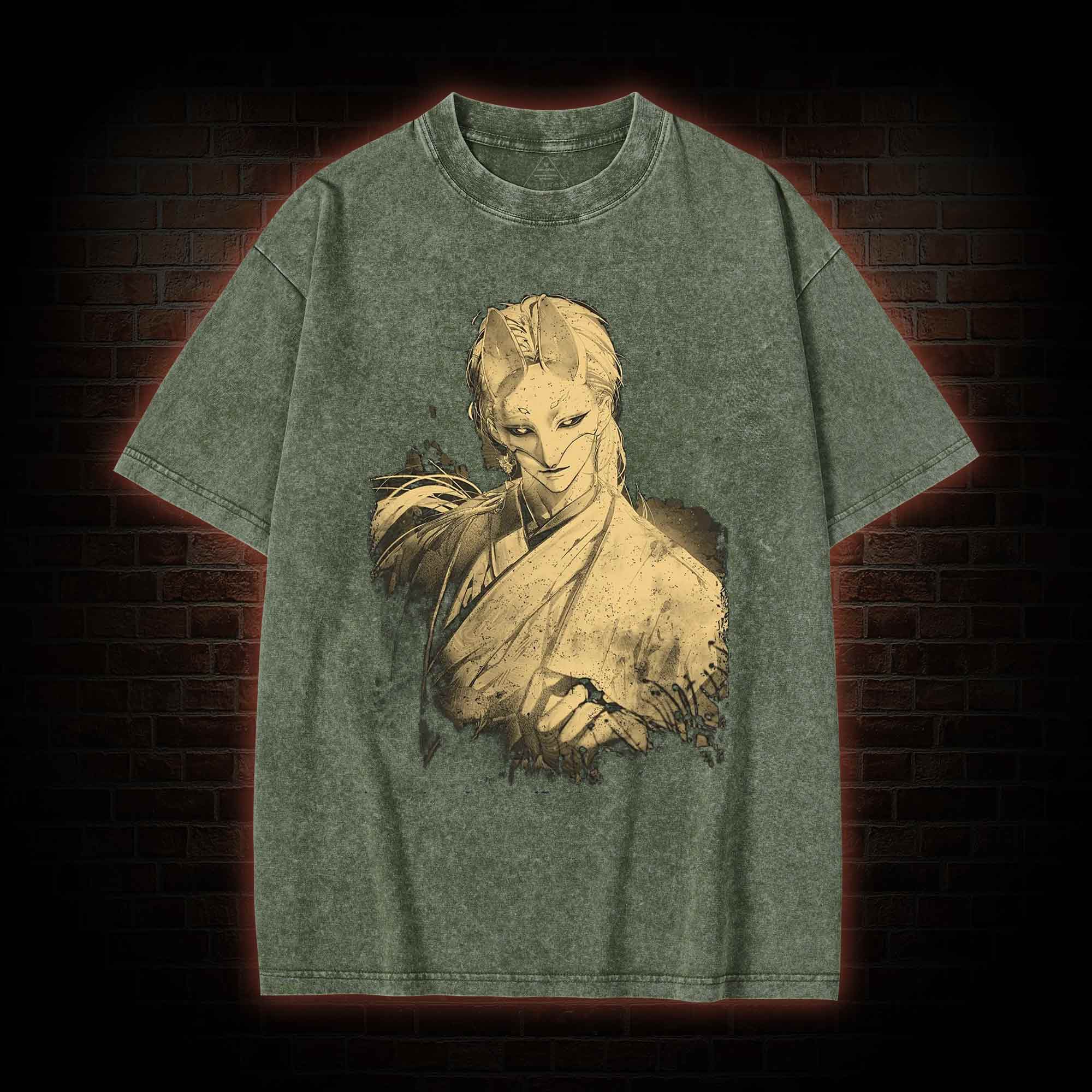 Fox Mask Washed T-shirt