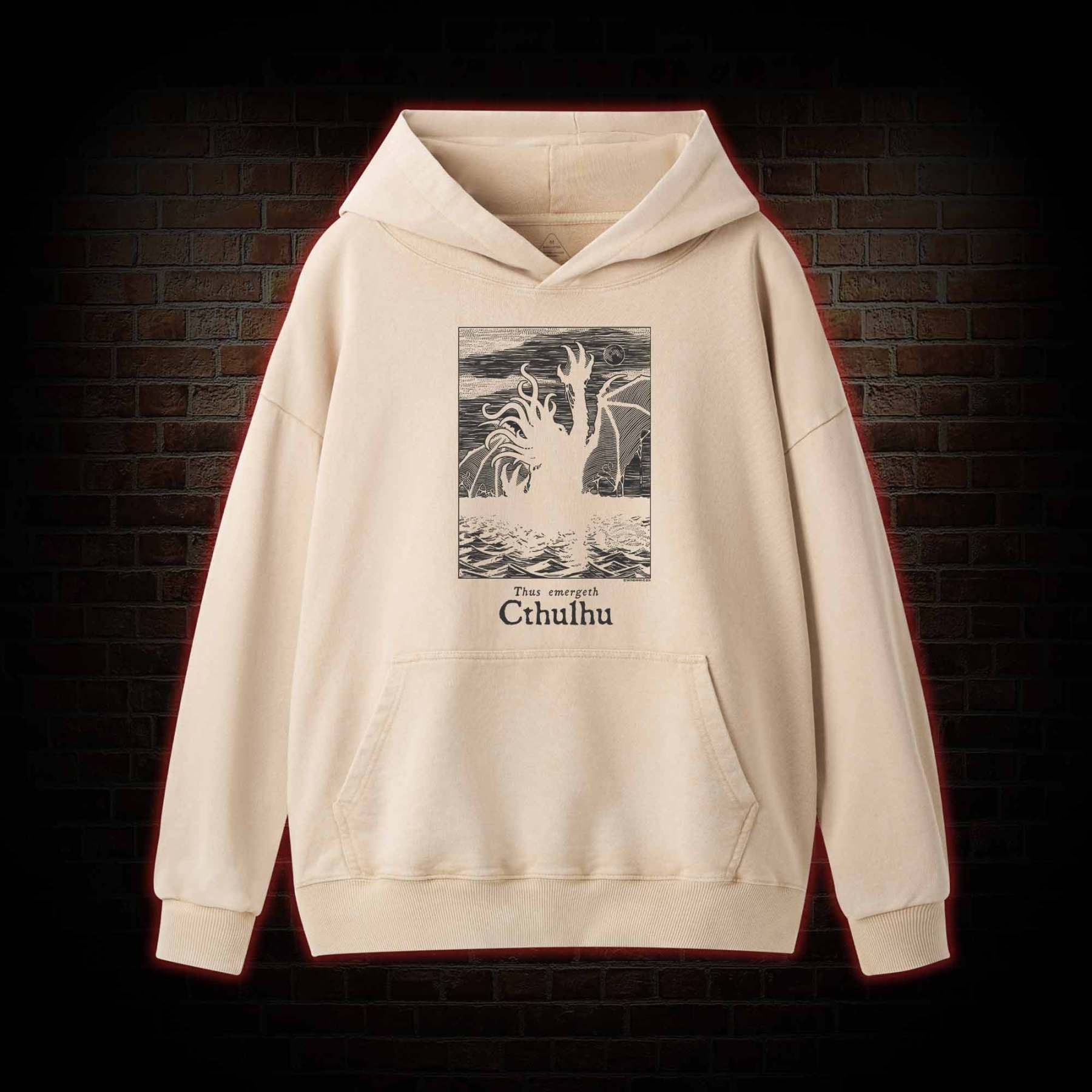 Thus Emergeth Cthulhu Washed Hoodie