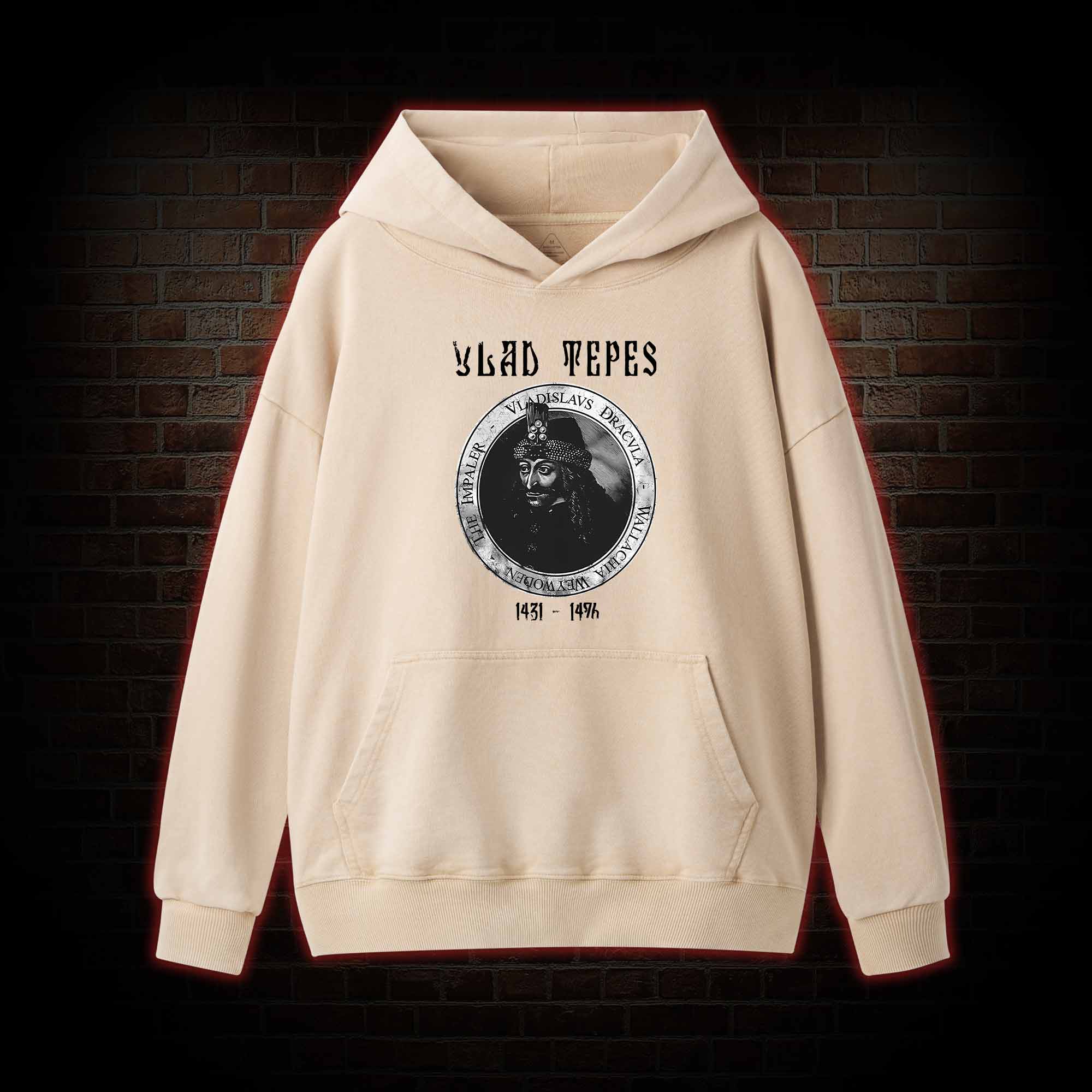 Vlad Vampire Gothic Washed Hoodie