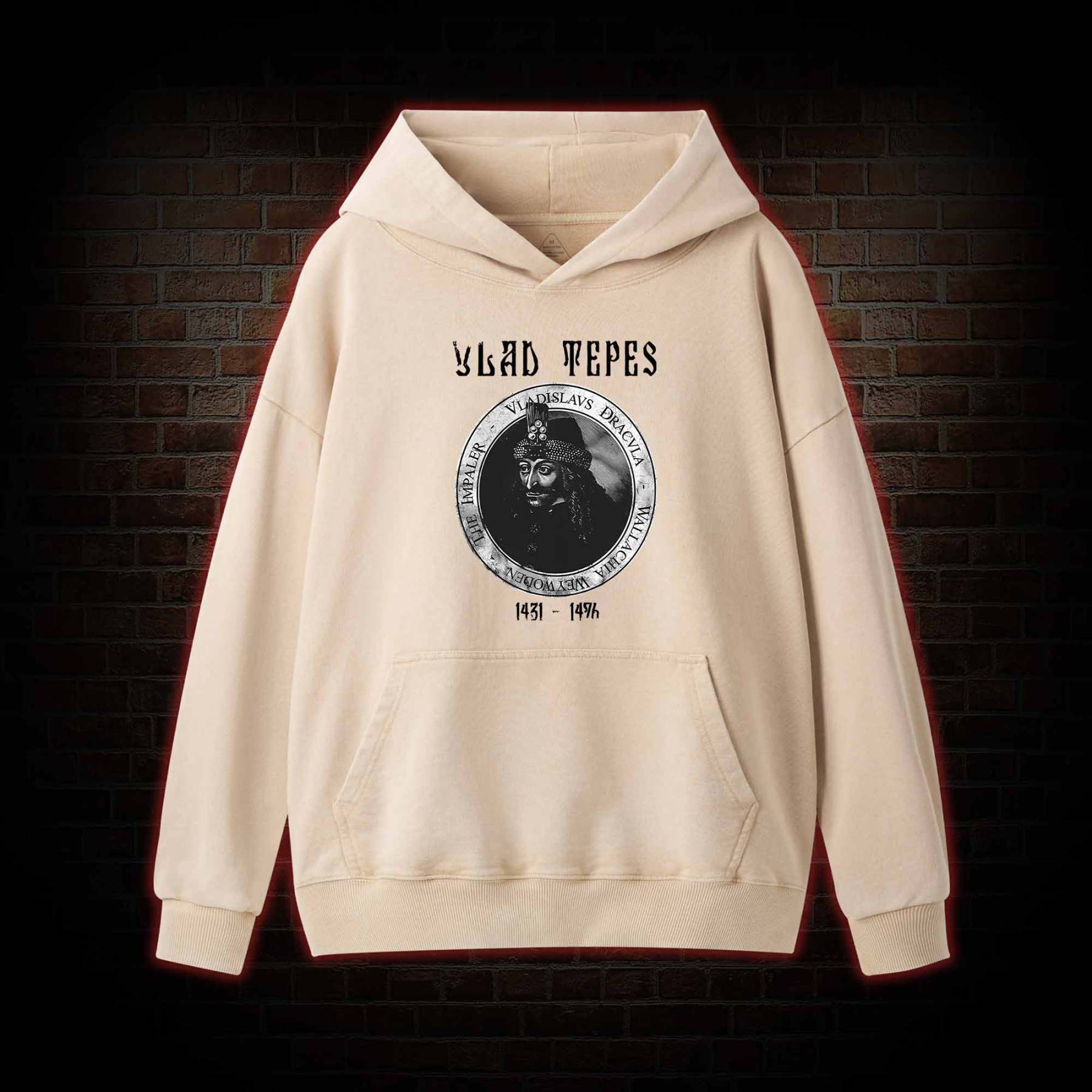 Vlad Vampire Gothic Washed Hoodie