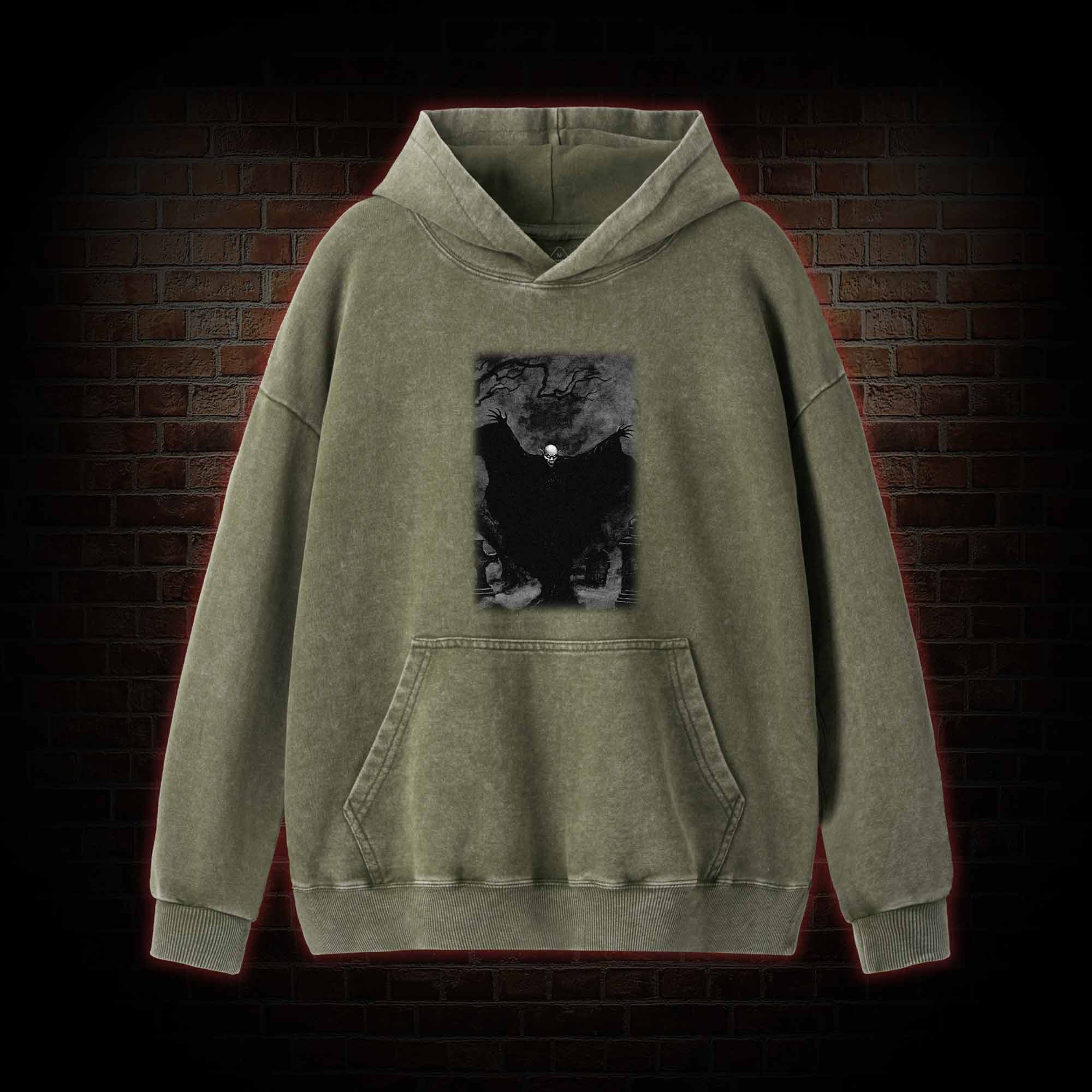 Vampire Nosferatu Washed Hoodie