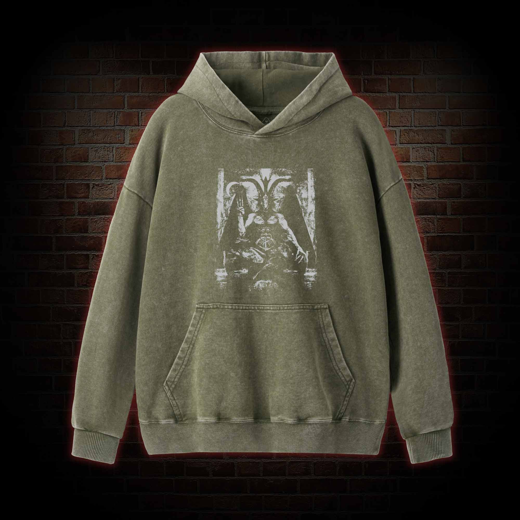Demonic Goat Washed Hoodie