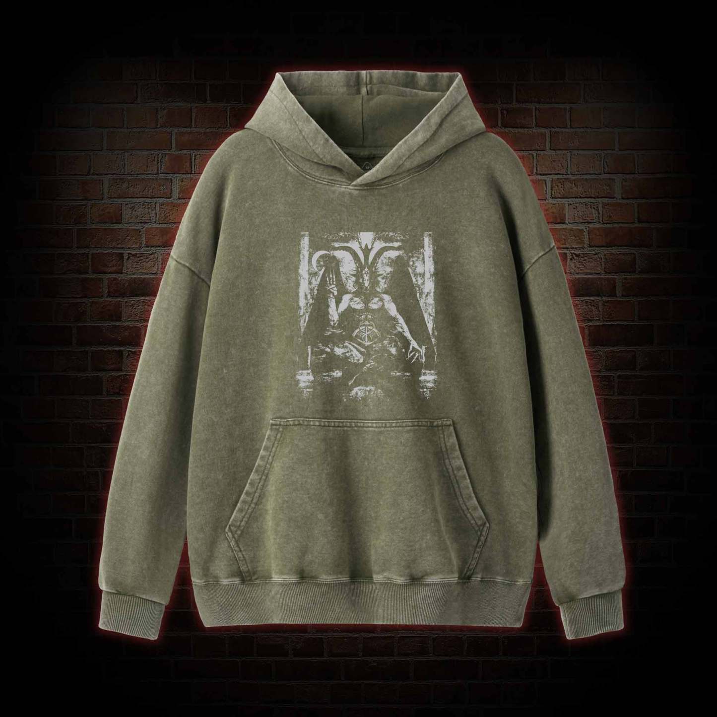 Demonic Goat Washed Hoodie