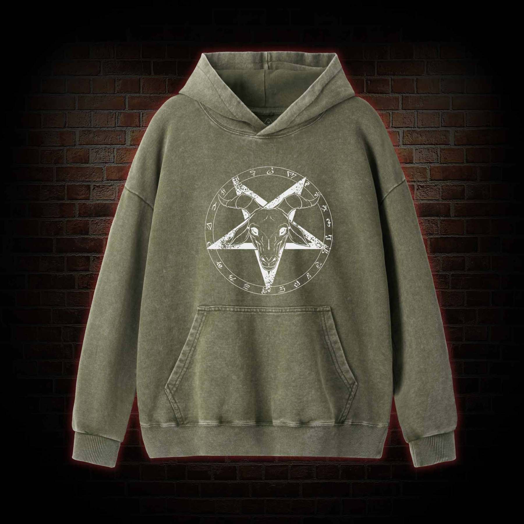 Hail Satan Washed Hoodie