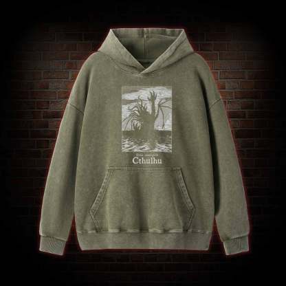 Thus Emergeth Cthulhu Washed Hoodie