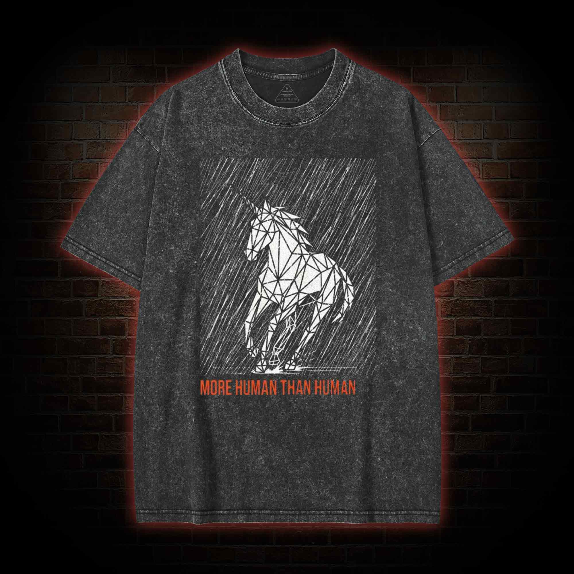 More Human Than Human Washed T-shirt