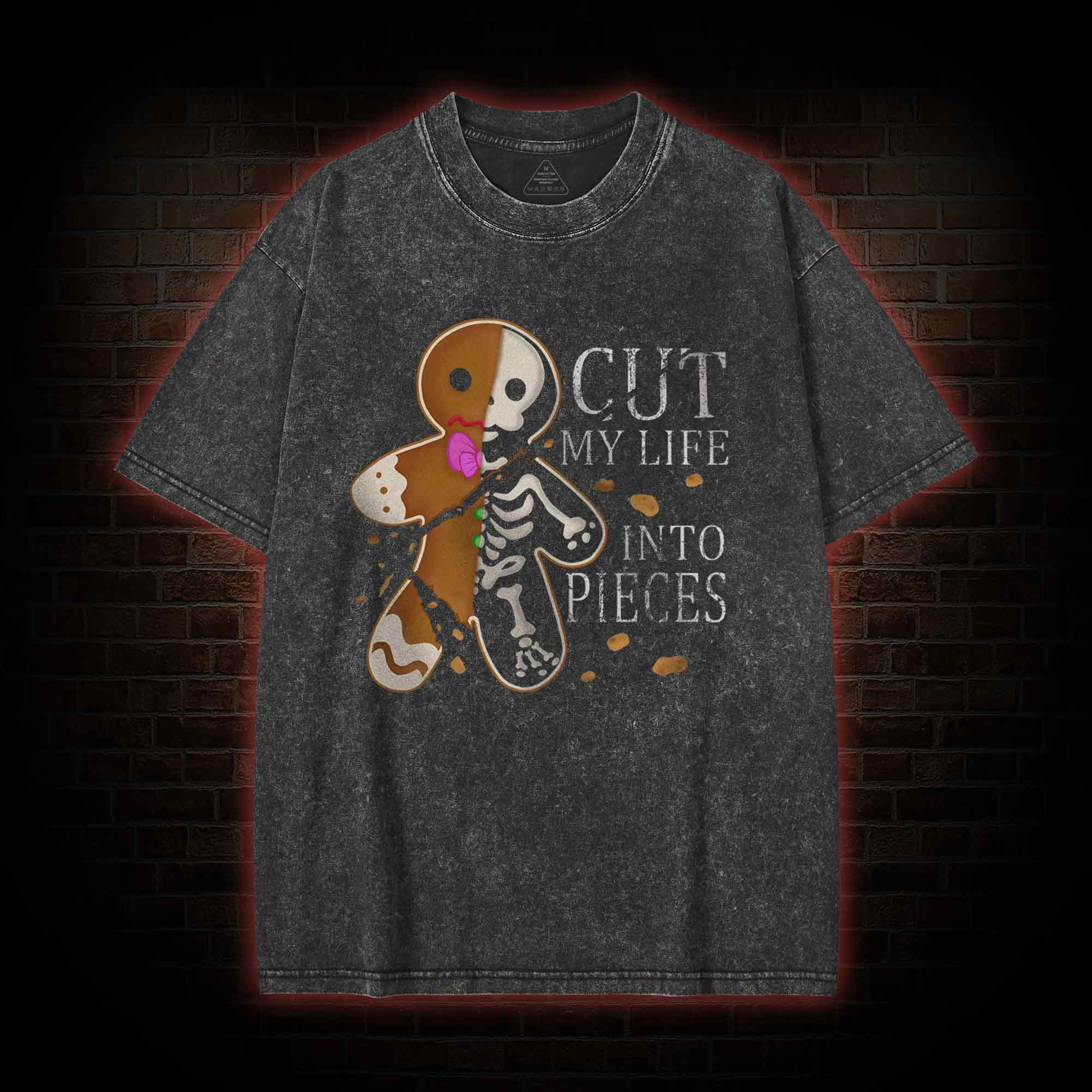 Cut My Life Into Pieces Gingerbread Washed T-Shirt