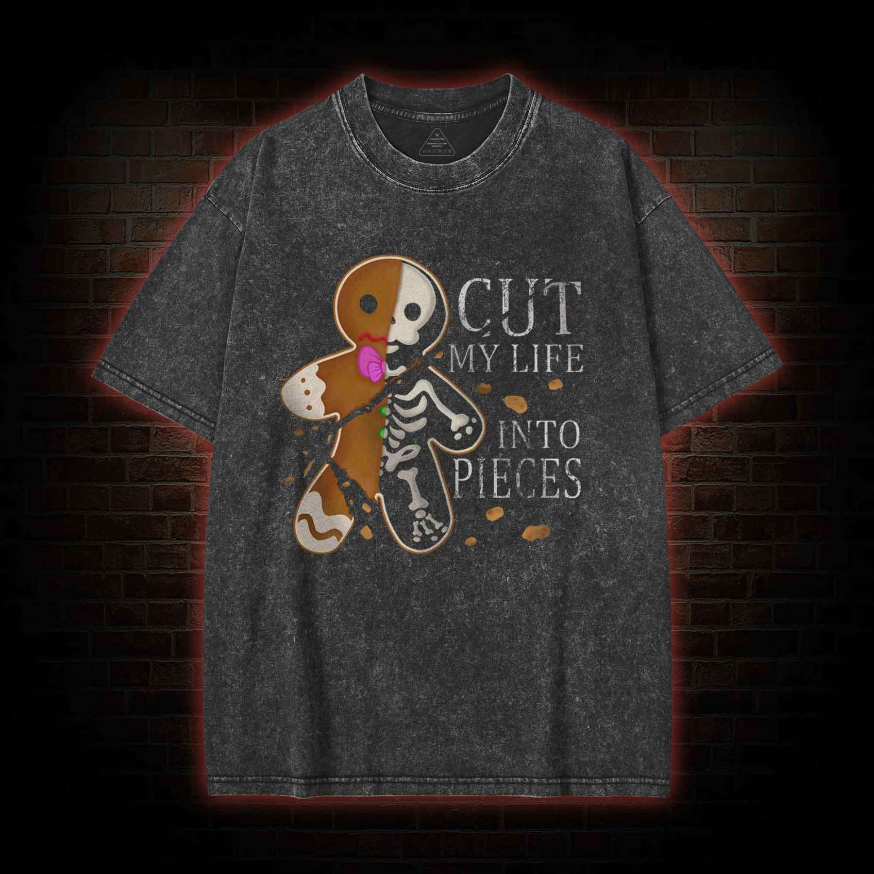 Cut My Life Into Pieces Gingerbread Washed T-Shirt