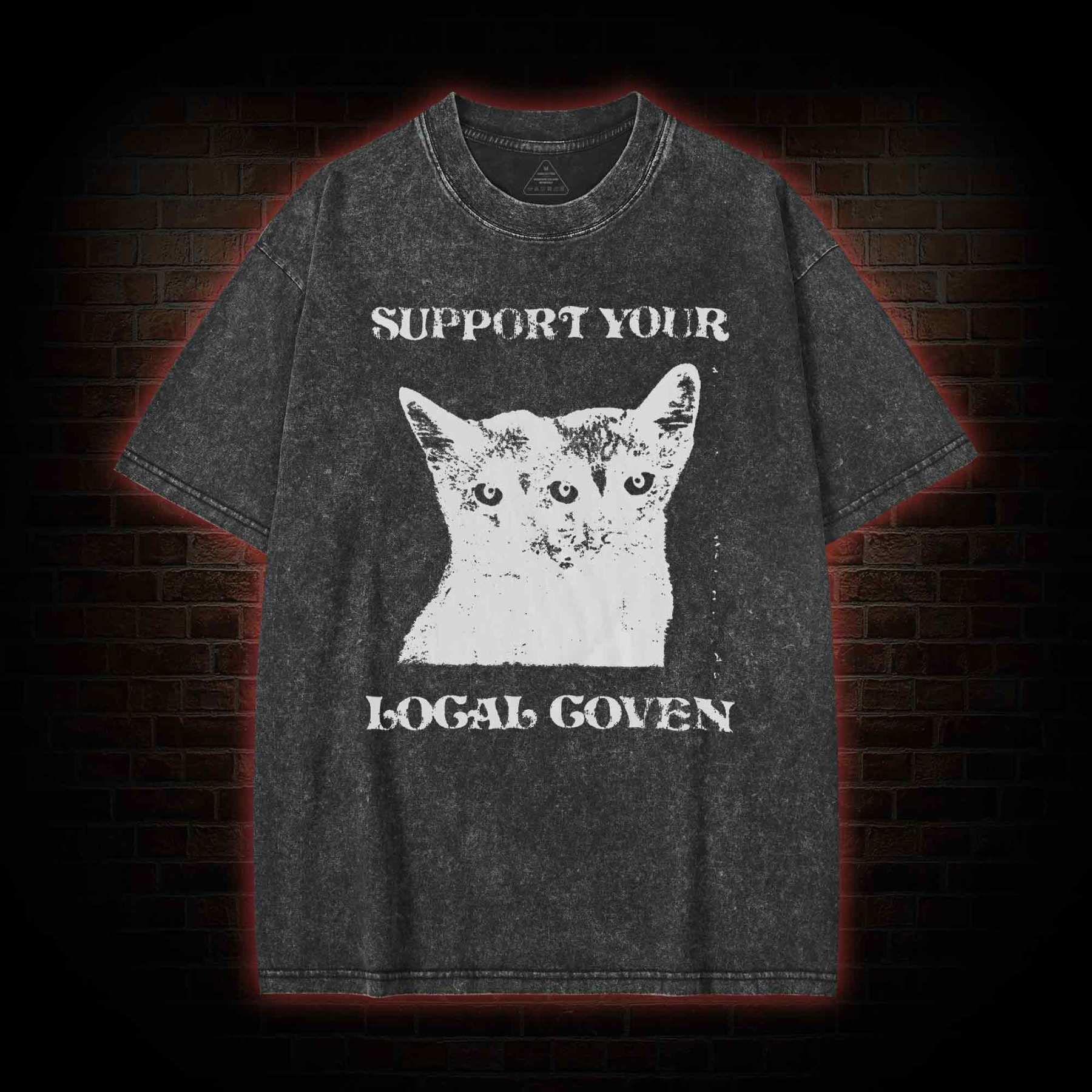 Support Your Local Coven Washed T-shirt