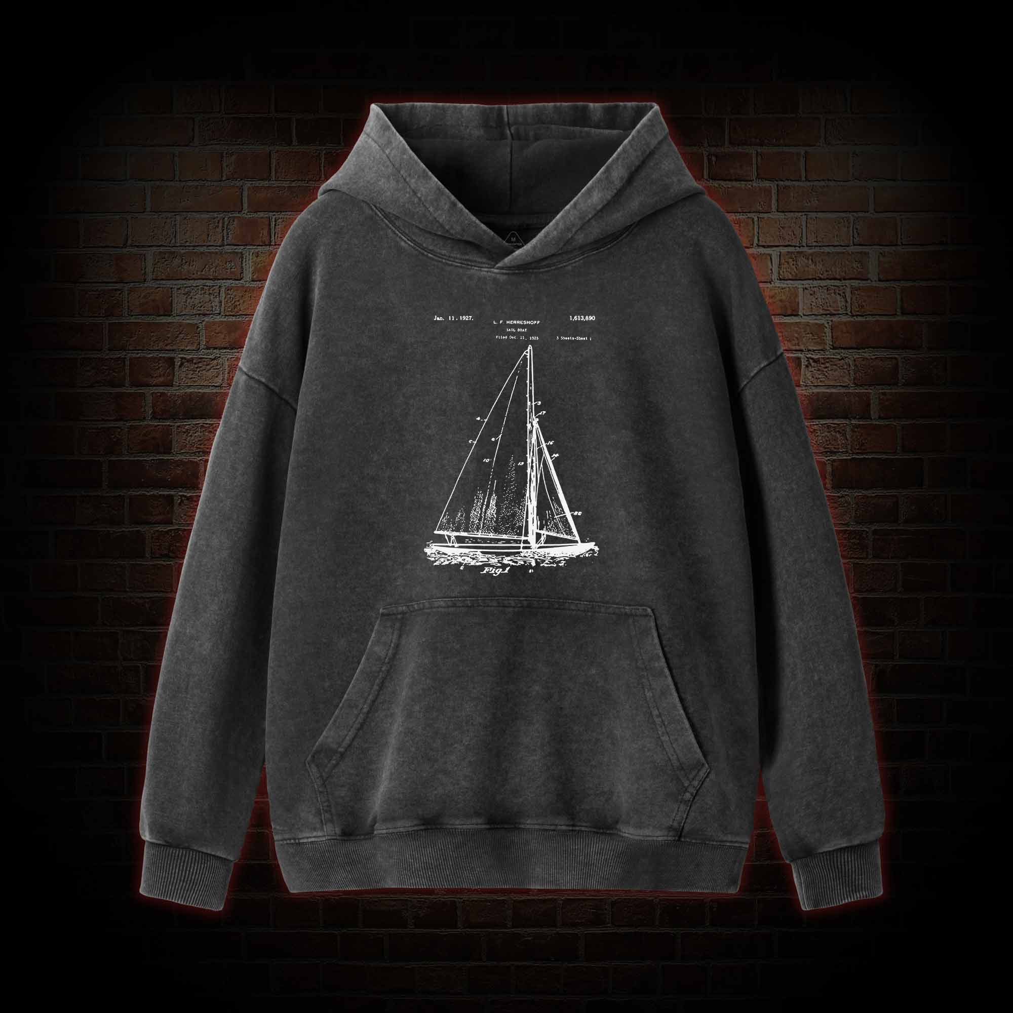 Sailboat Washed Hoodie