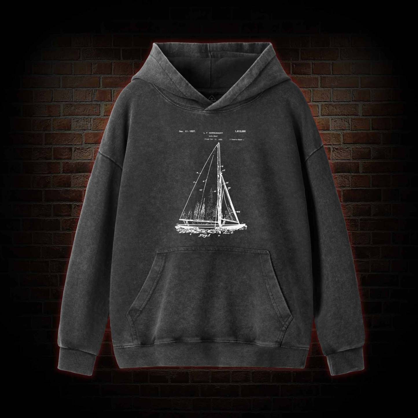 Sailboat Washed Hoodie