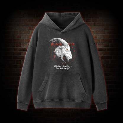 Black Phillip Washed Hoodie