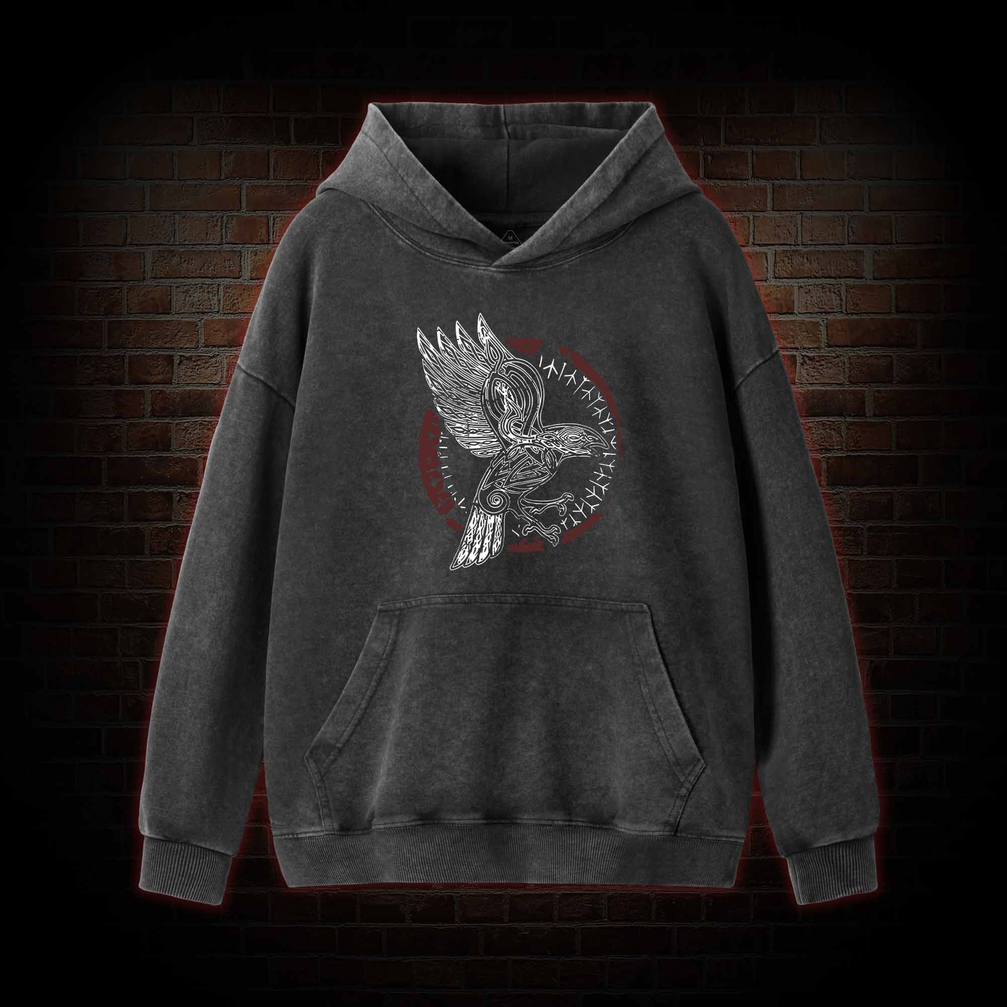 Odin's Raven Washed Hoodie