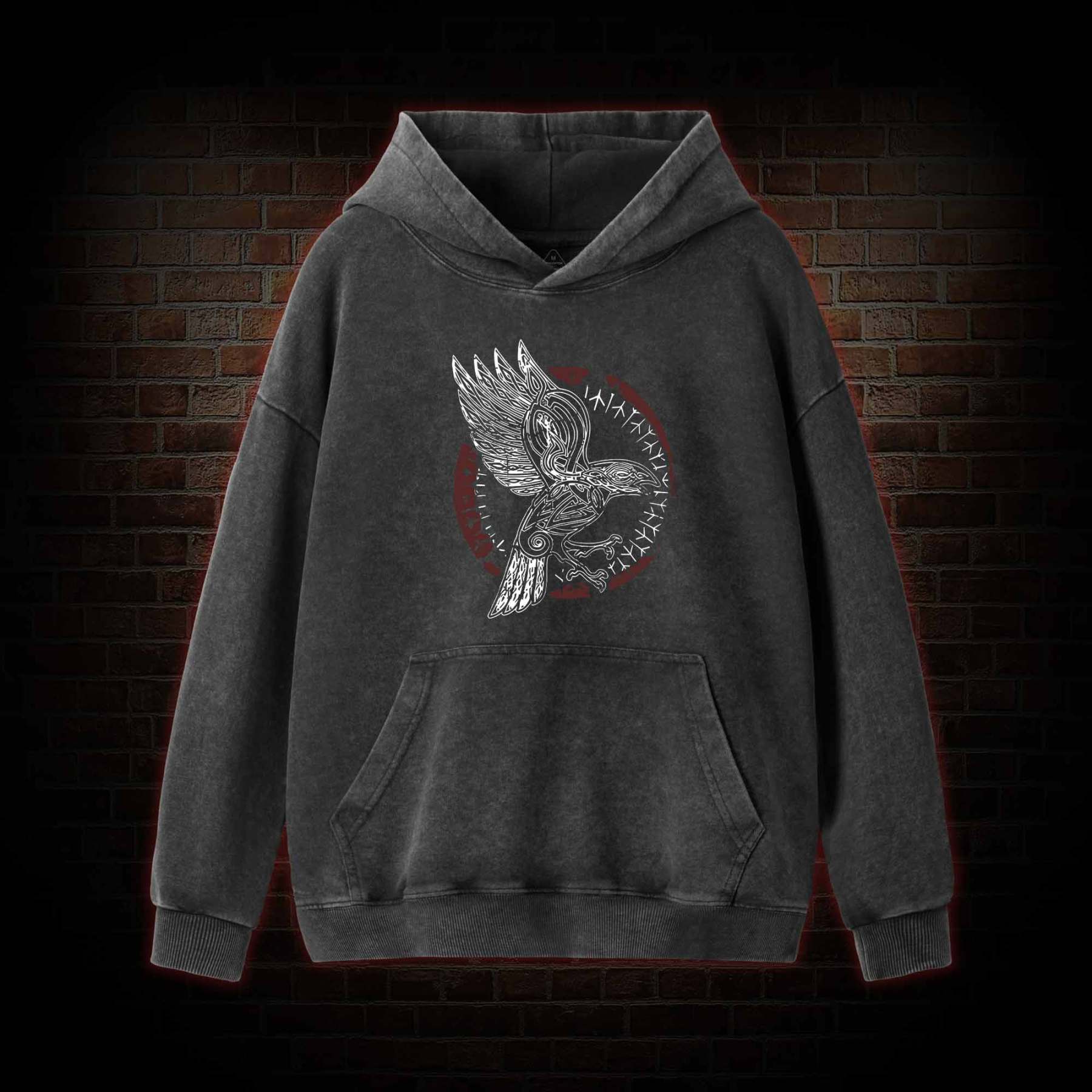 Odin's Raven Washed Hoodie