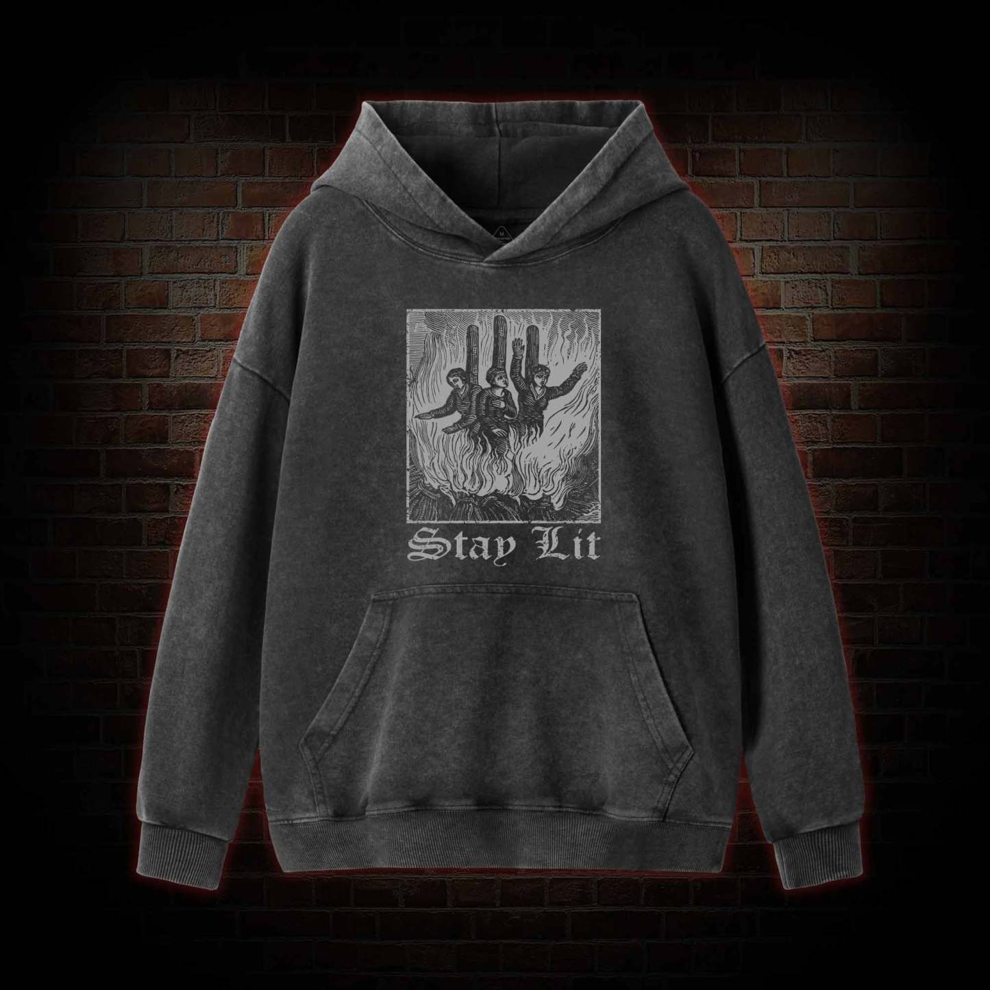 Stay Lit Washed Hoodie