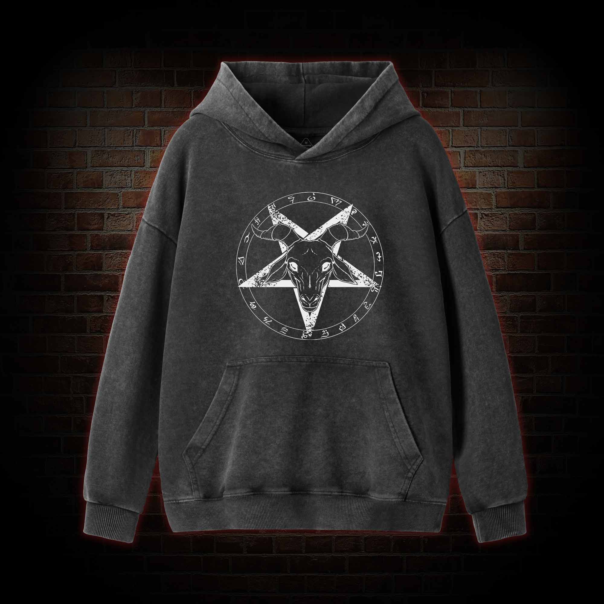Hail Satan Washed Hoodie