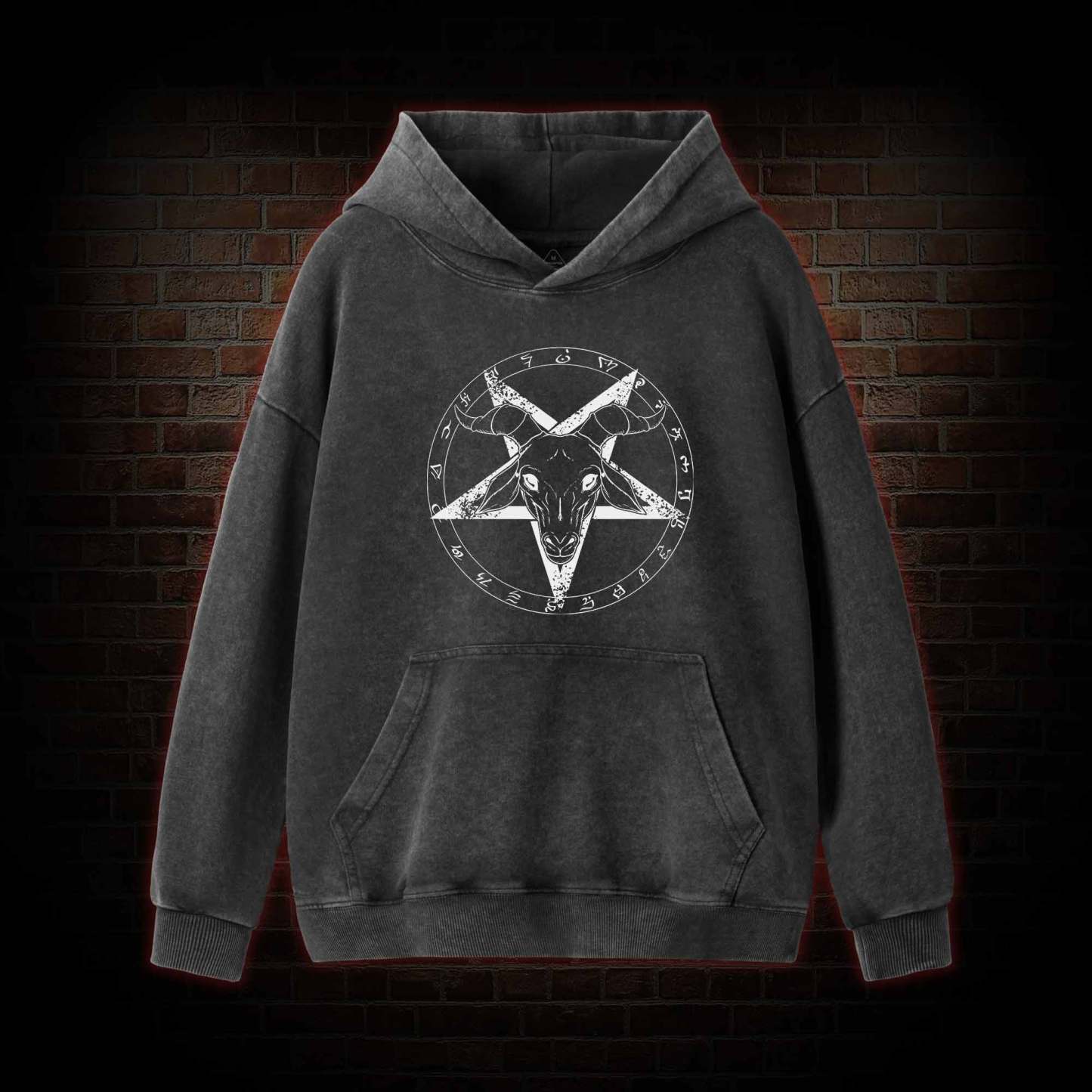 Hail Satan Washed Hoodie