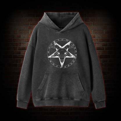 Hail Satan Washed Hoodie