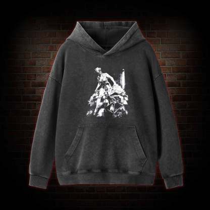 Retro Hello Nurse Washed Hoodie