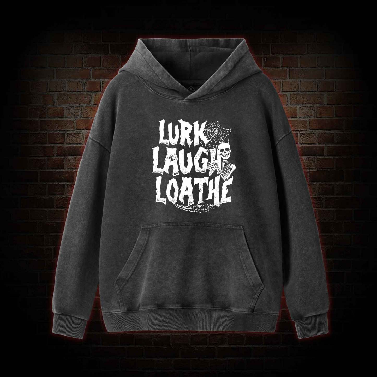 Lurk Laugh Loathe Washed Hoodie