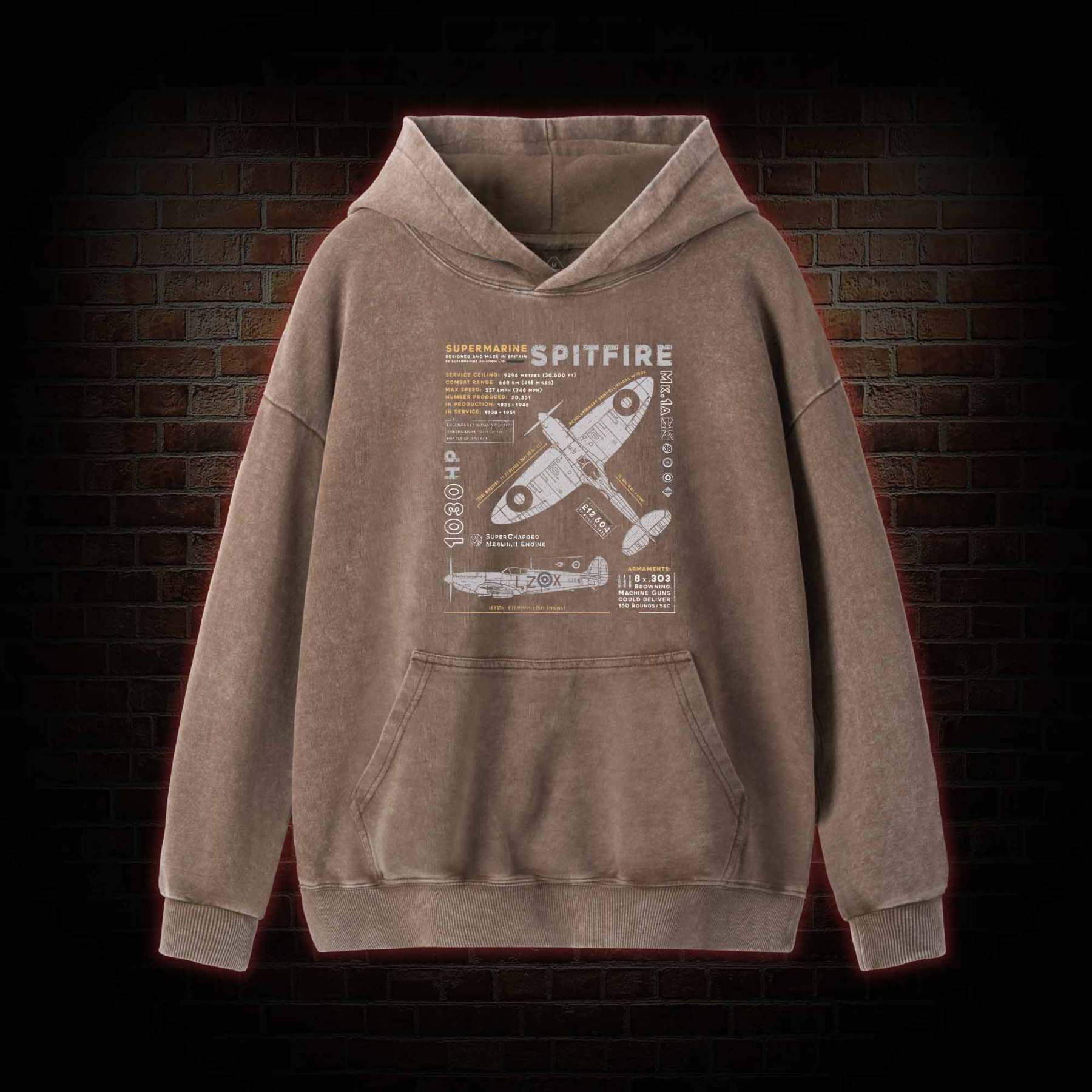 Royal Air Force Marlin Figher Washed Hoodie