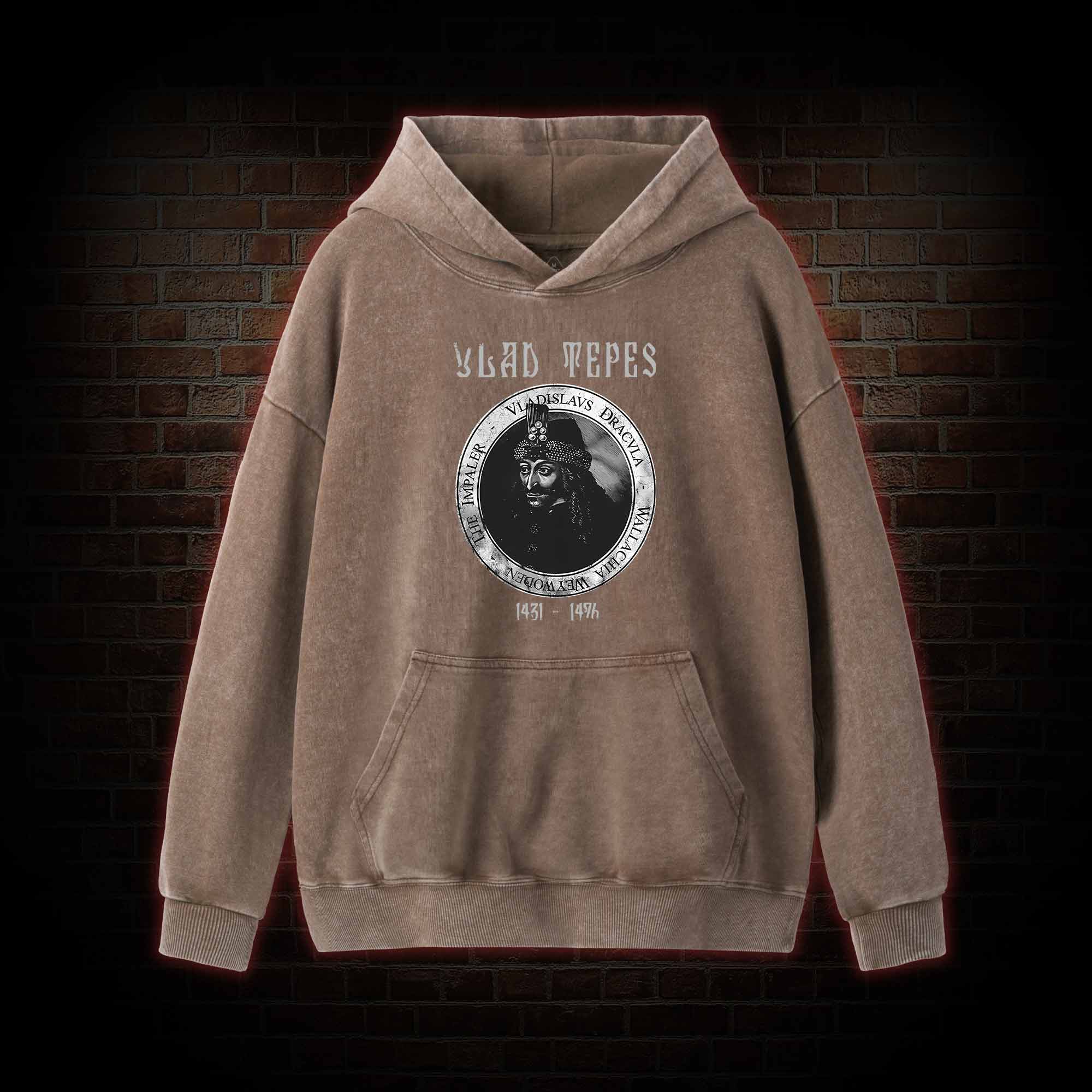 Vlad Vampire Gothic Washed Hoodie