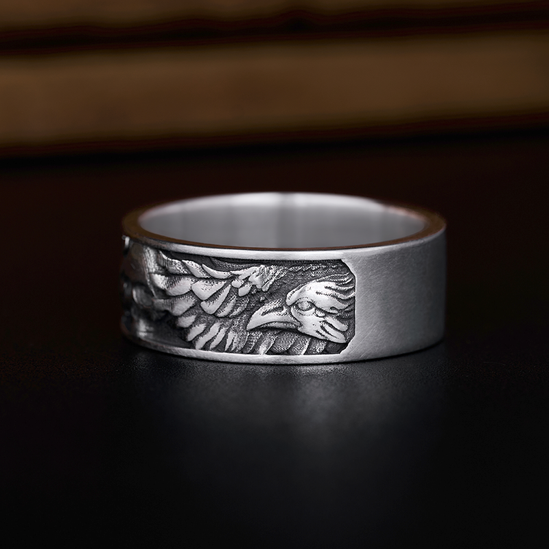 Skull AND Sterling Silver Band Ring