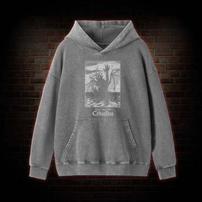 Thus Emergeth Cthulhu Washed Hoodie