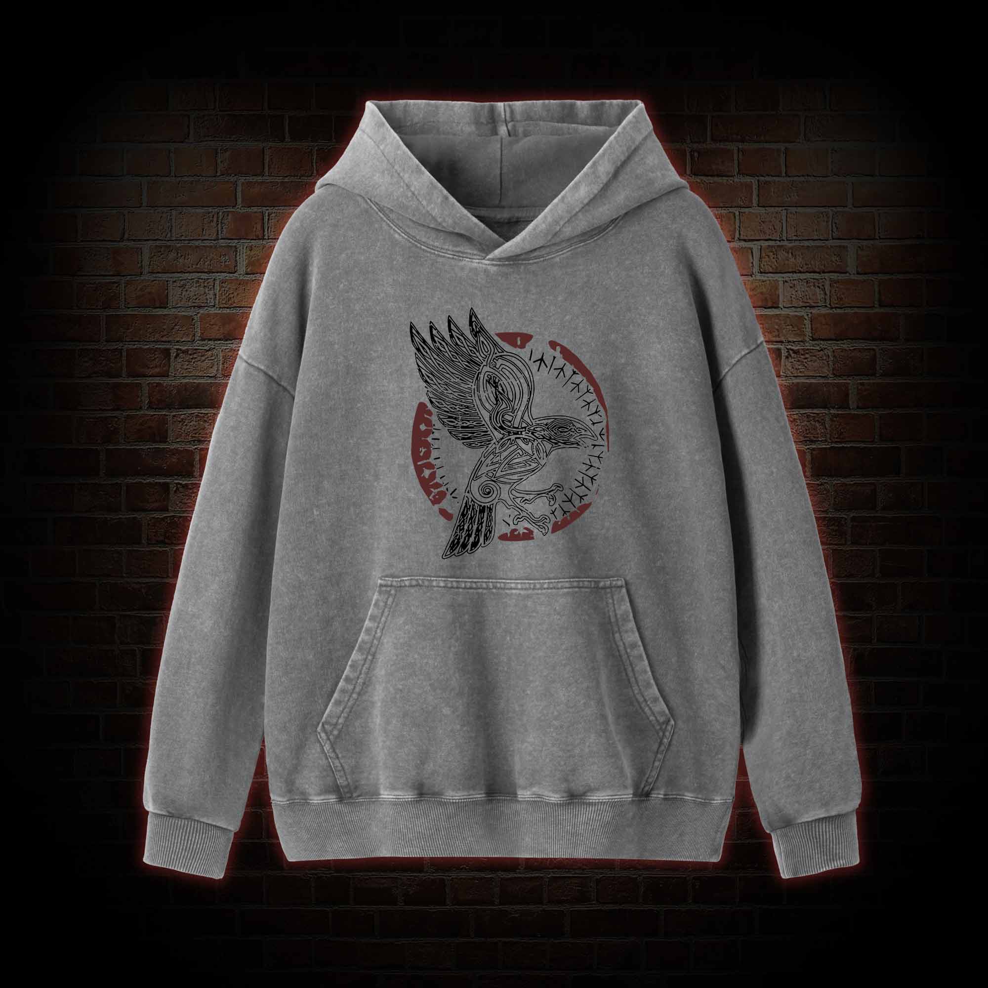 Odin's Raven Washed Hoodie