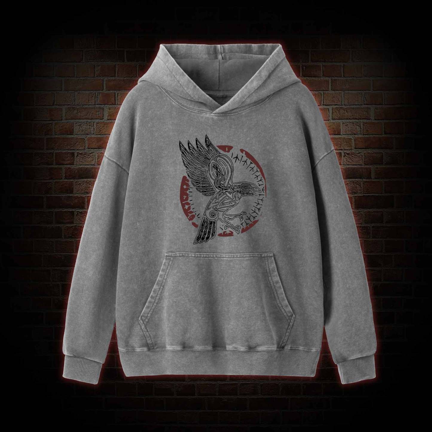Odin's Raven Washed Hoodie