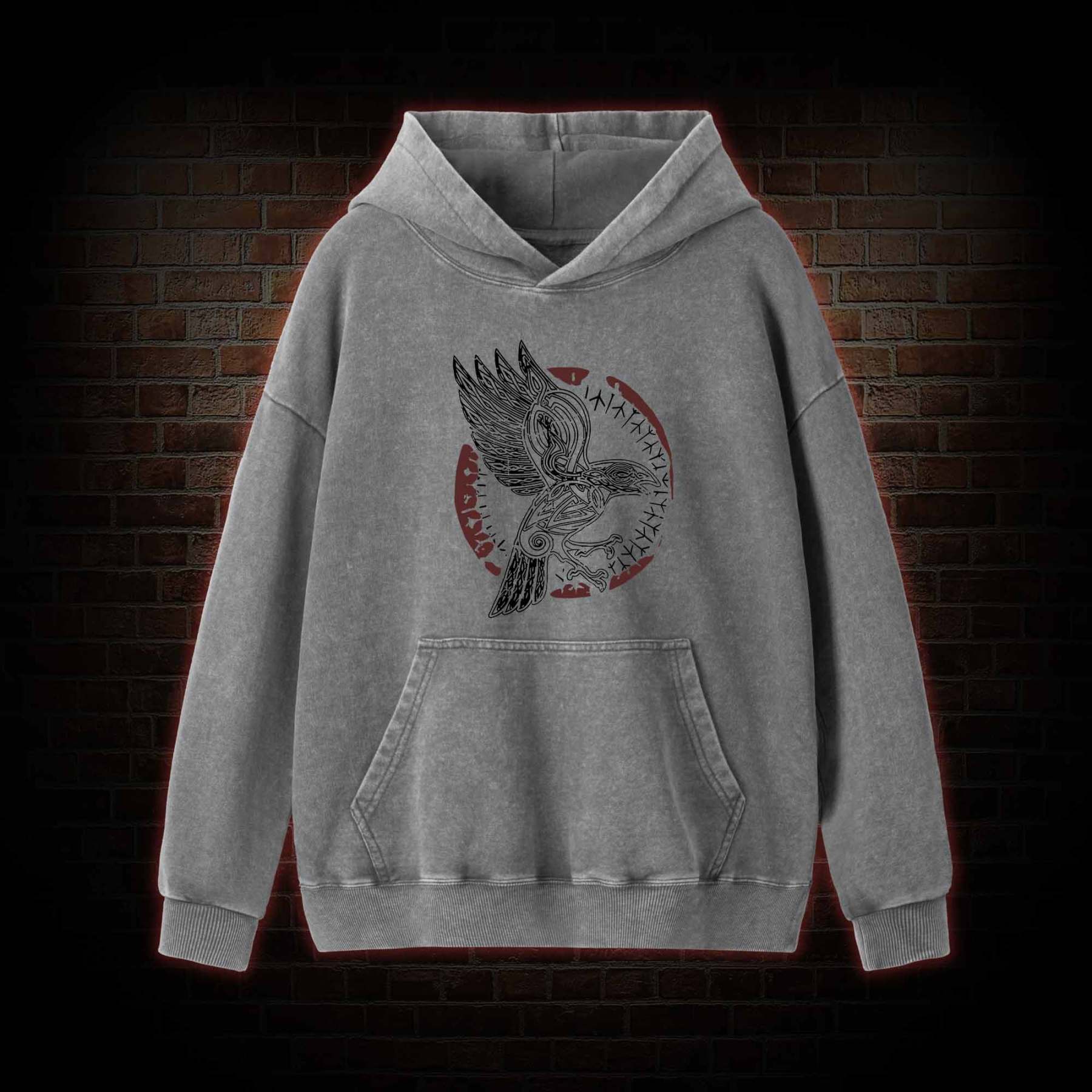 Odin's Raven Washed Hoodie