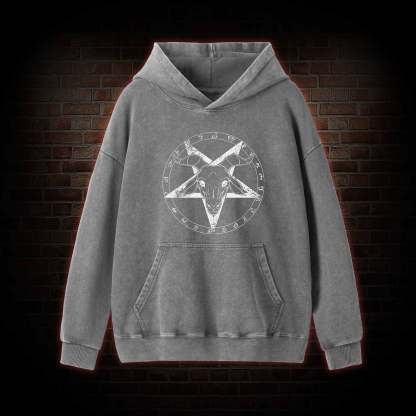 Hail Satan Washed Hoodie
