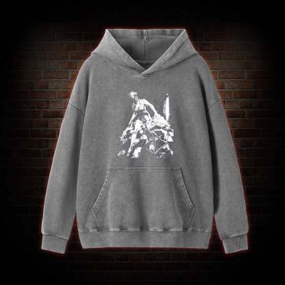 Retro Hello Nurse Washed Hoodie