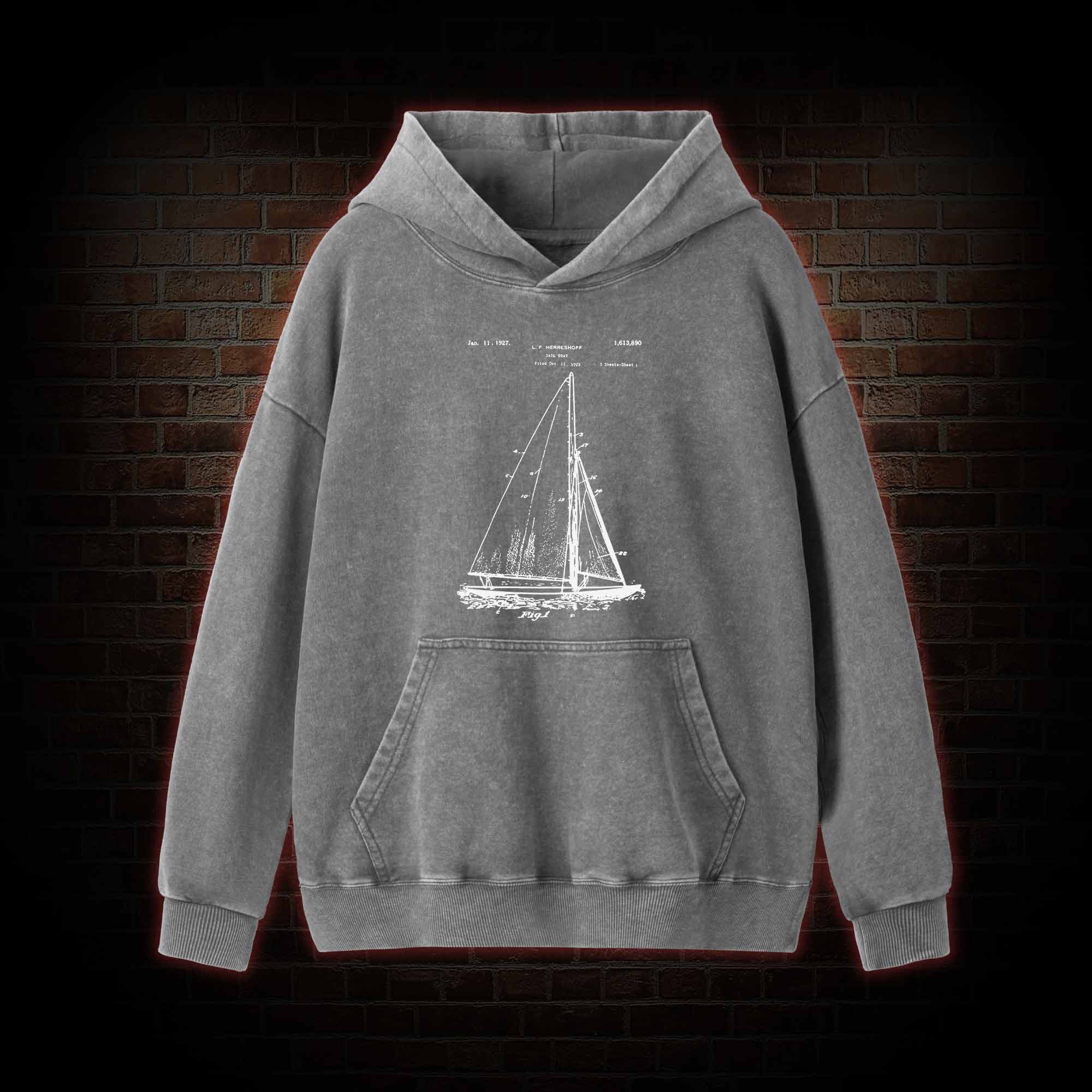 Sailboat Washed Hoodie
