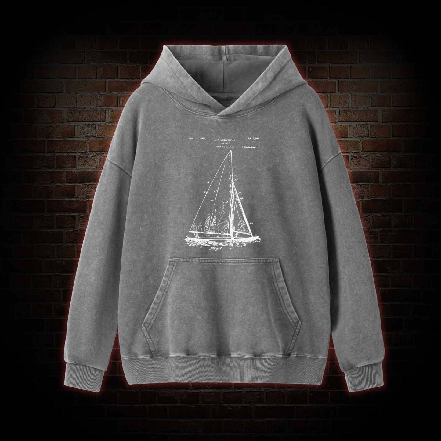 Sailboat Washed Hoodie