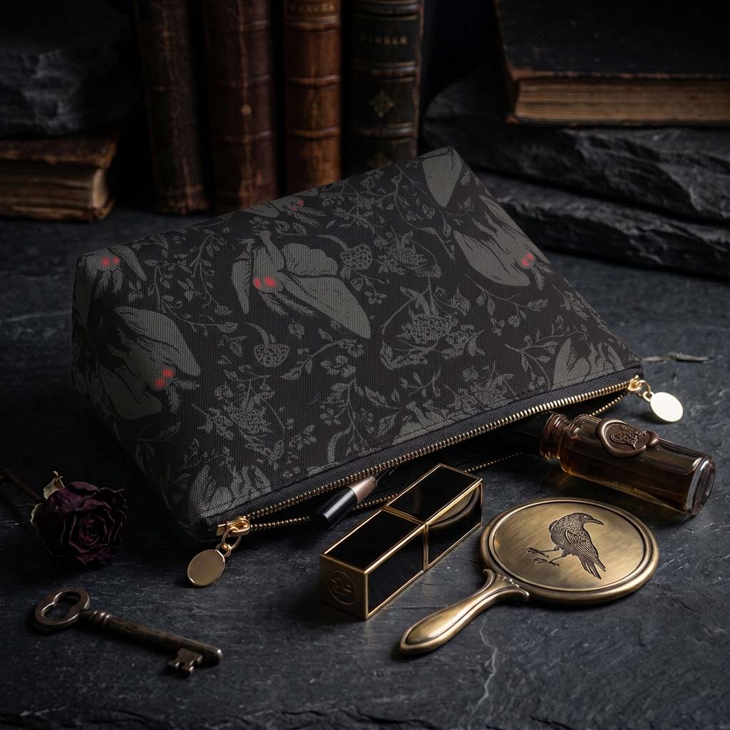 Mothman-in-the-Jungle Makeup Bag