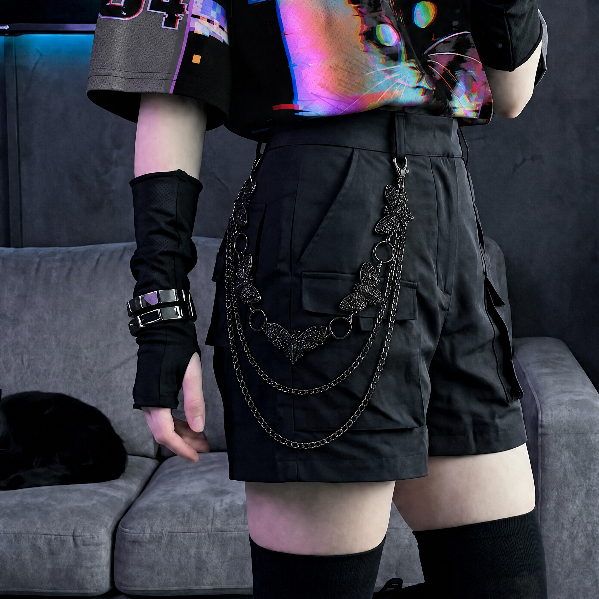 Skull & Butterfly Thigh Harness