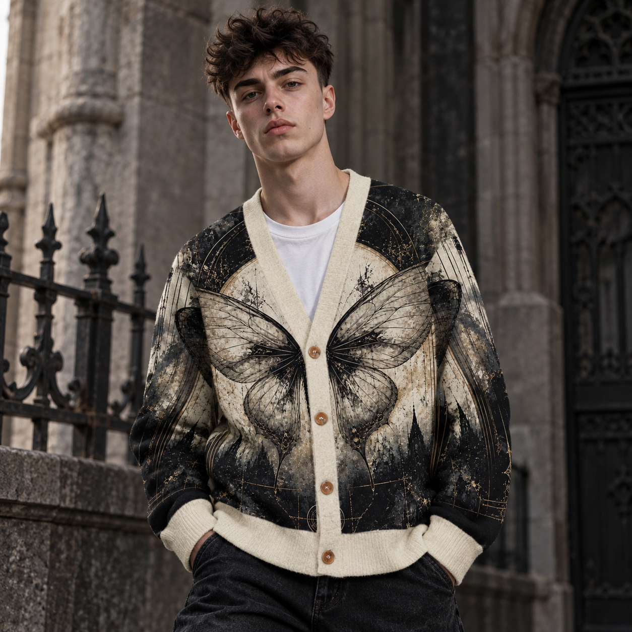 Sepia Moth Cathedral Cardigan Sweater