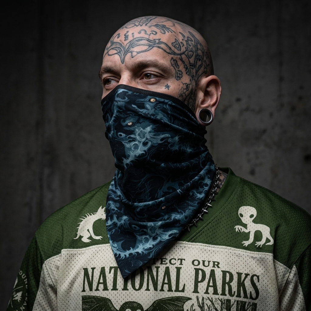 Wave Wide Mesh Face Shield