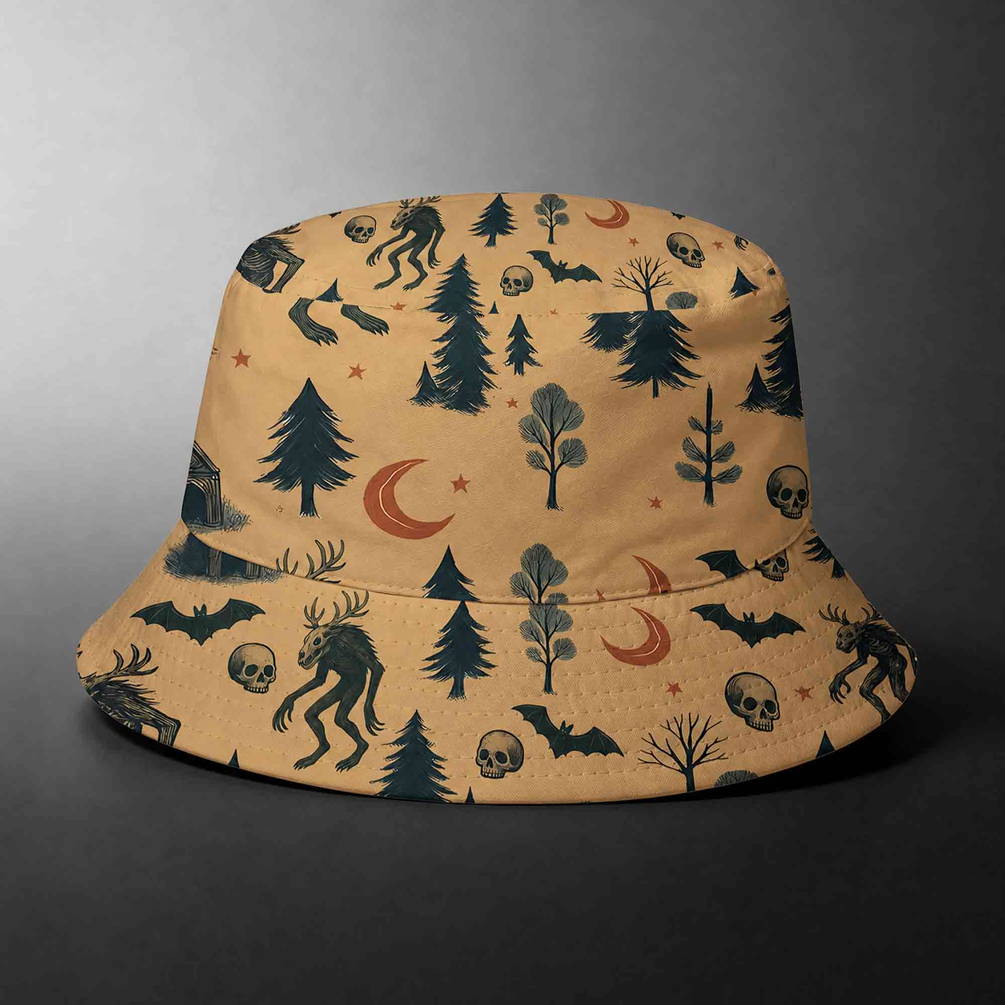 Wendigo-in-the-Forest Bucket Hat