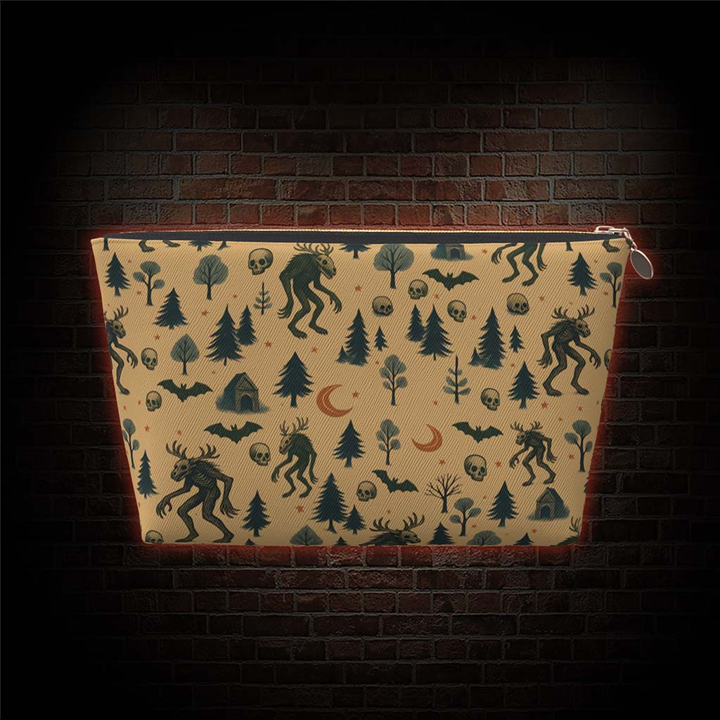 Wendigo-in-the-Forest Makeup Bag