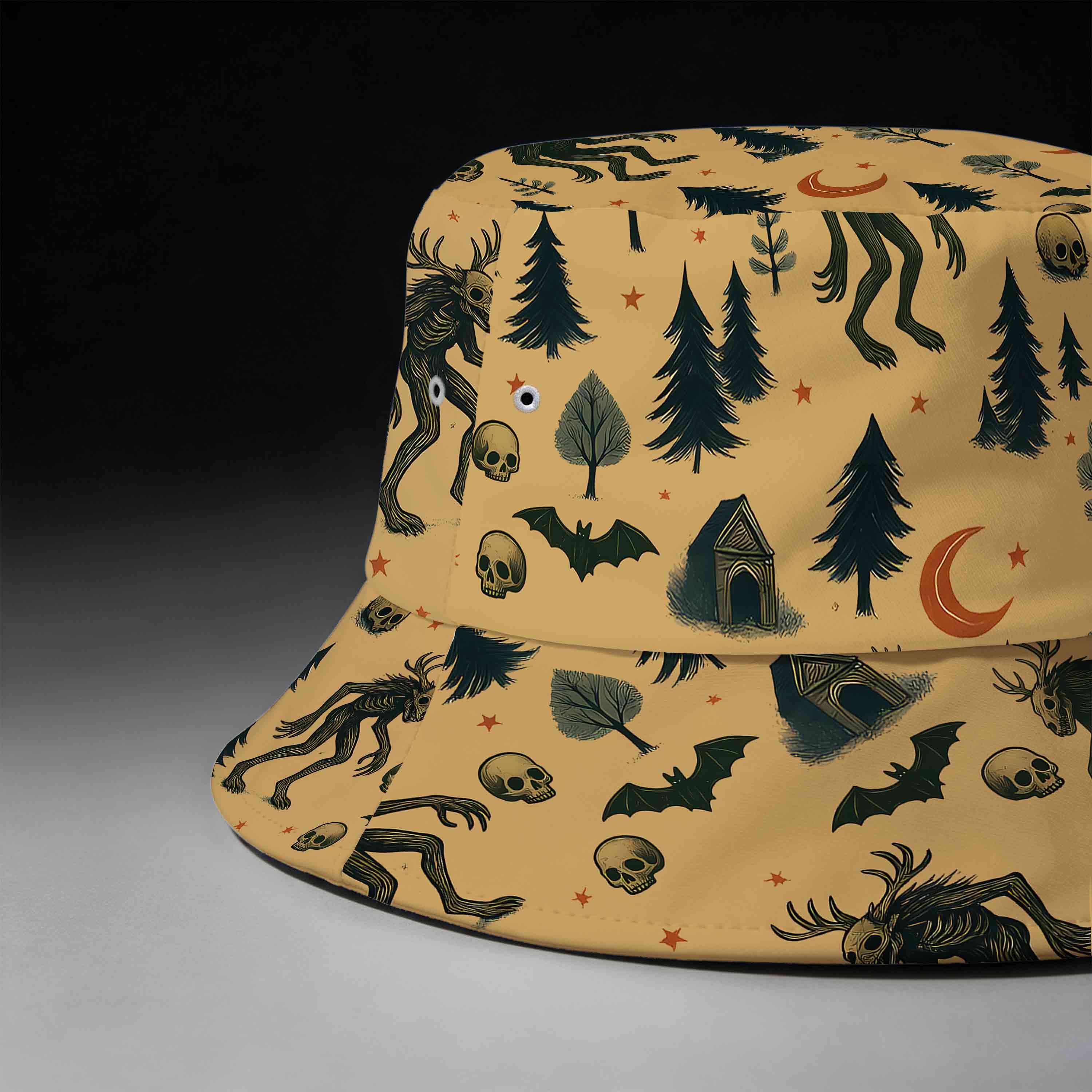 Wendigo-in-the-Forest Bucket Hat