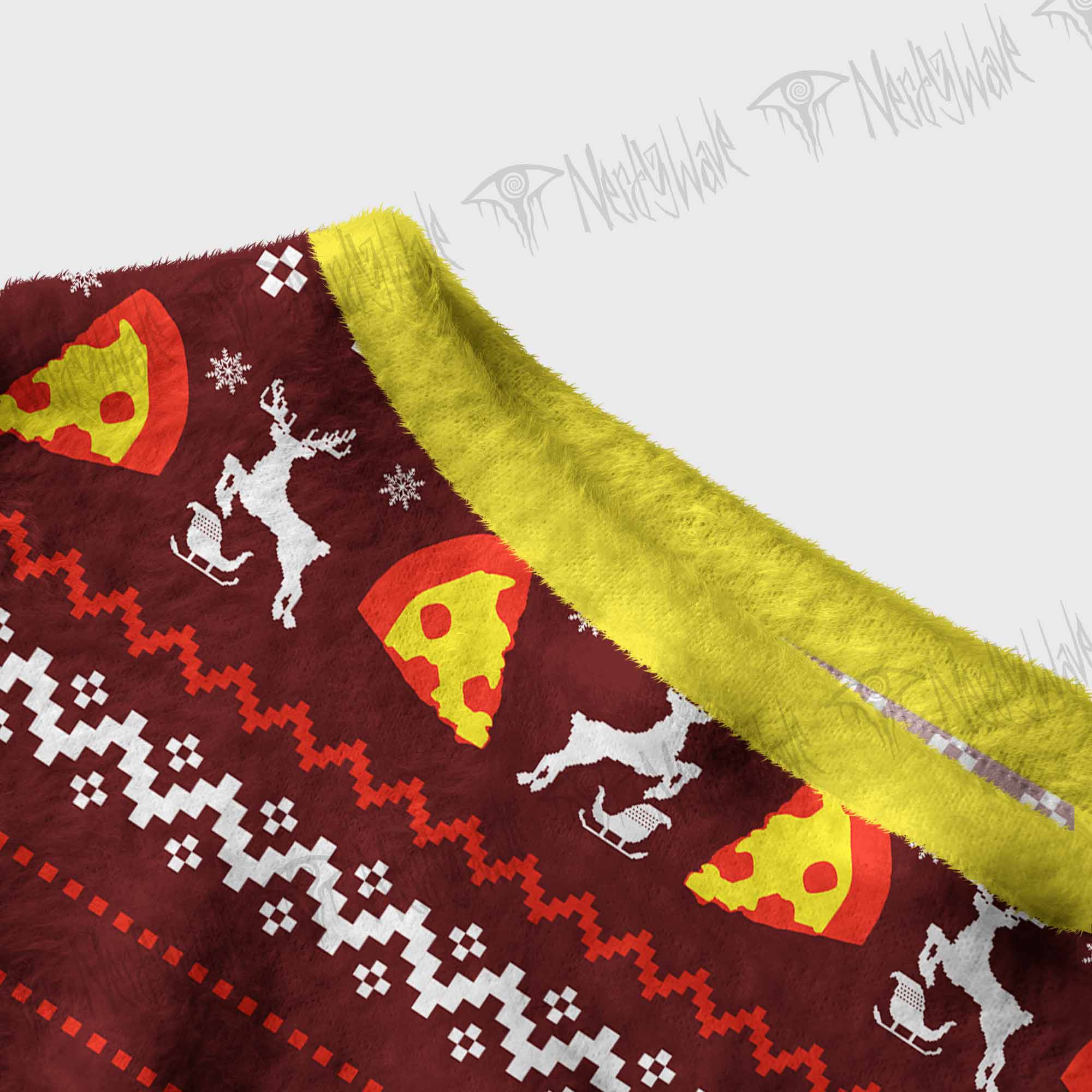 Pizza Slice Off Shoulder Ugly Sweater