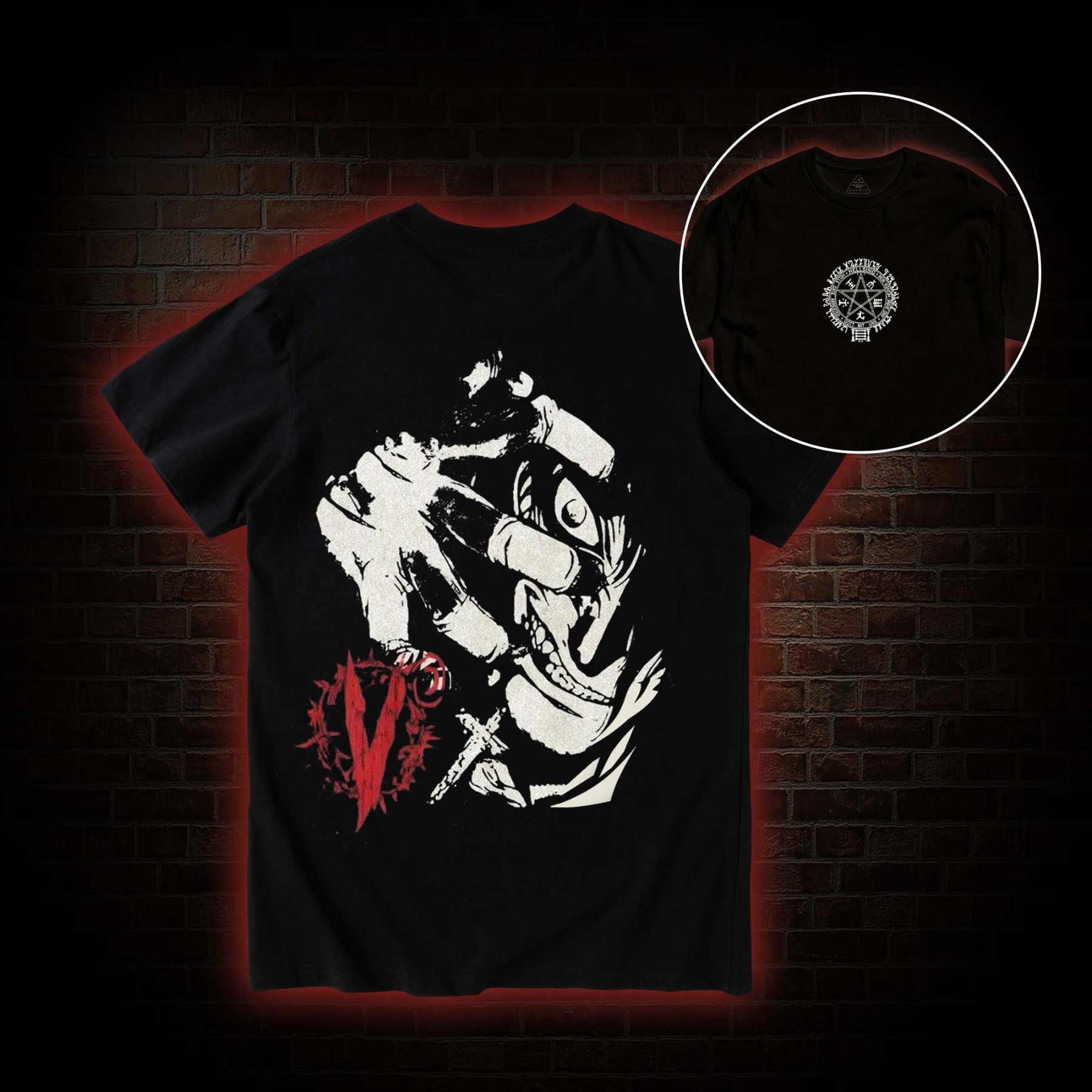 No Life No Death Back Print T-Shirt