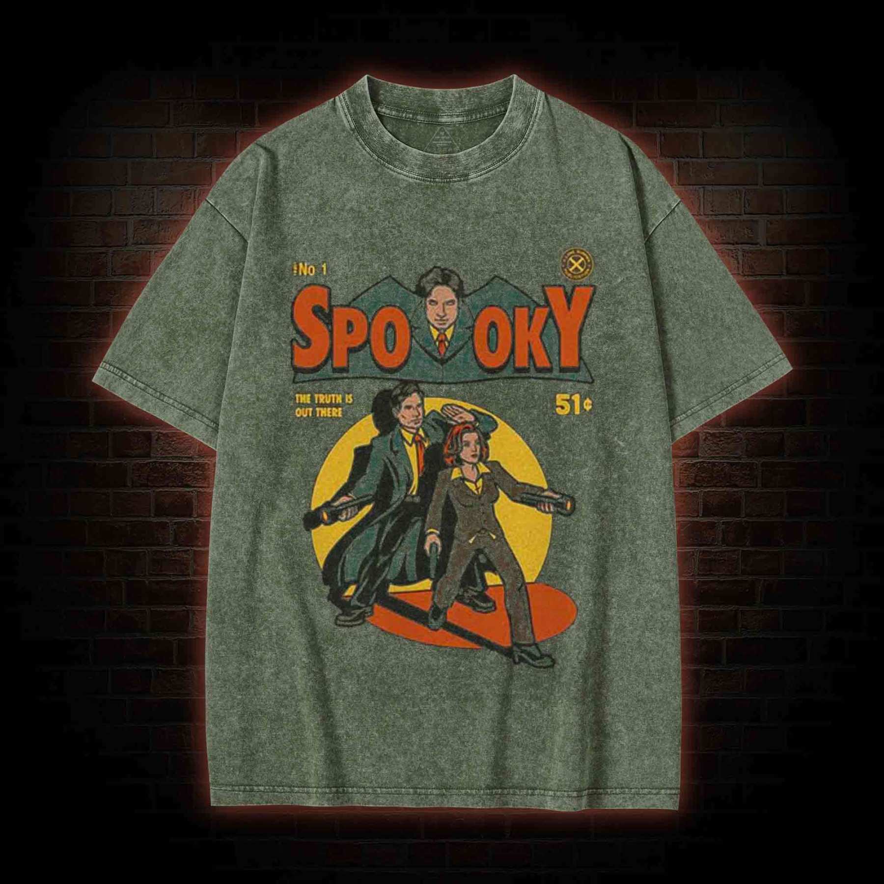 Spooky The Truth Is Out There Washed T-shirt