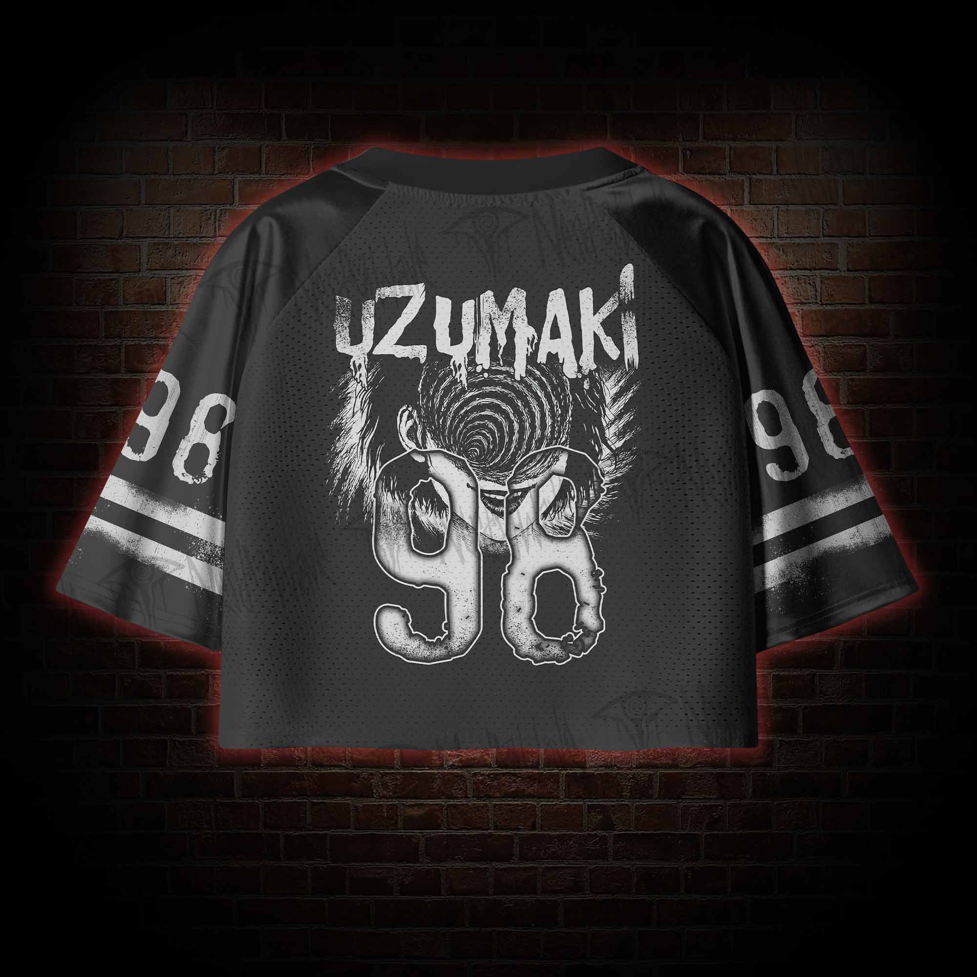 Horror Eyeball Sports Women's Cropped Mesh Jersey