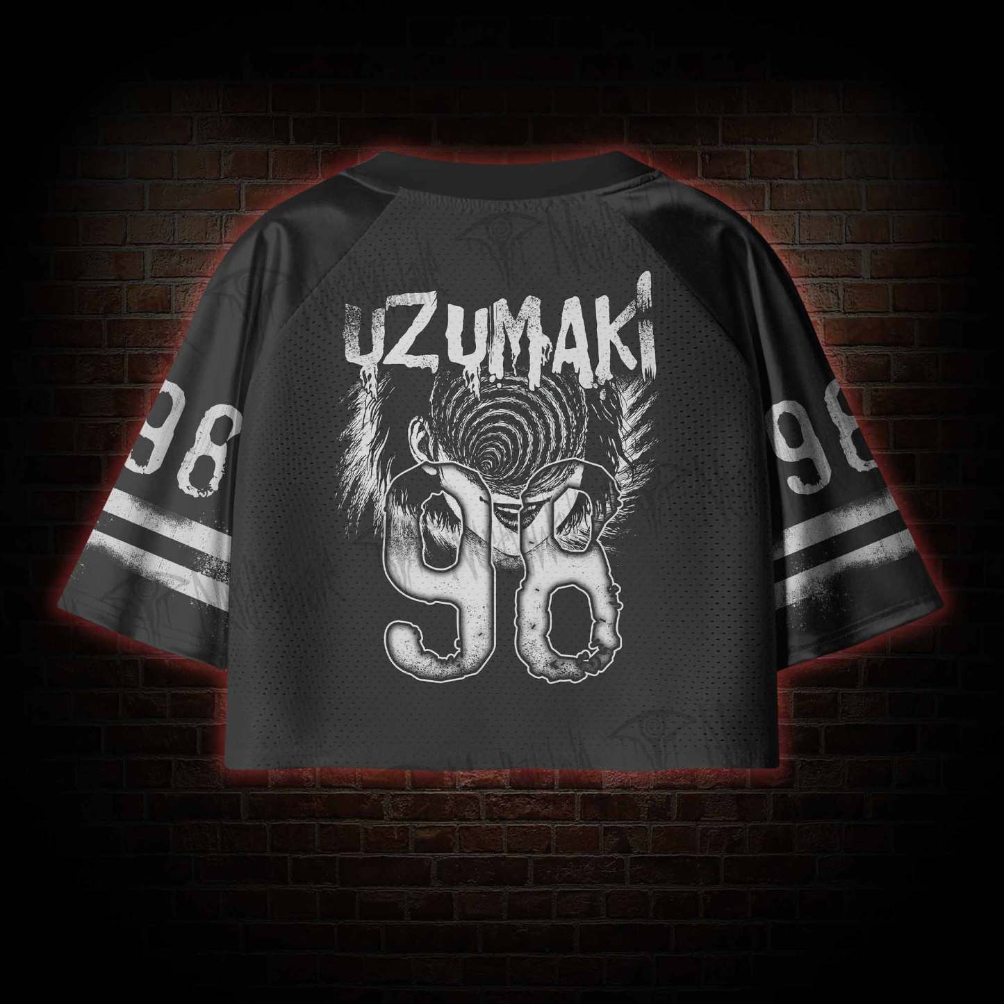 Horror Eyeball Sports Women's Cropped Mesh Jersey