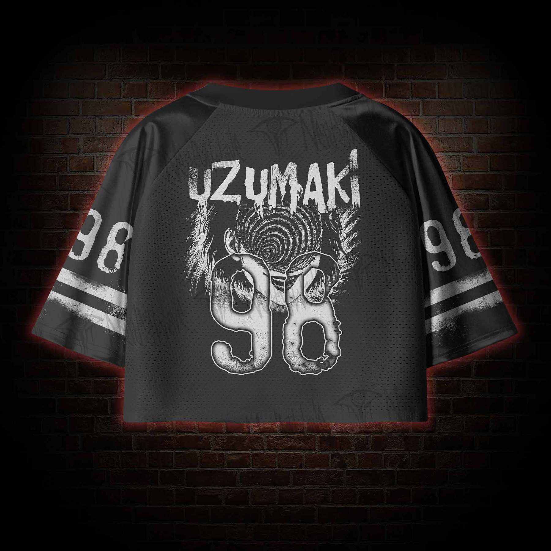 Horror Eyeball Sports Women's Cropped Mesh Jersey