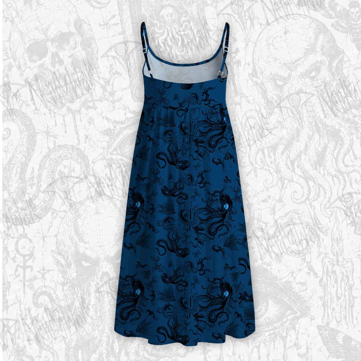 Deep Sea Monster Strap Midi Sundress